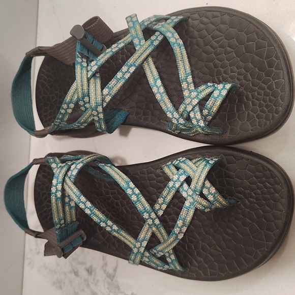 Chaco Updraft Ecodraft ZX2 women's Size 9 Sandals Green Yellow - Picture 12 of 12